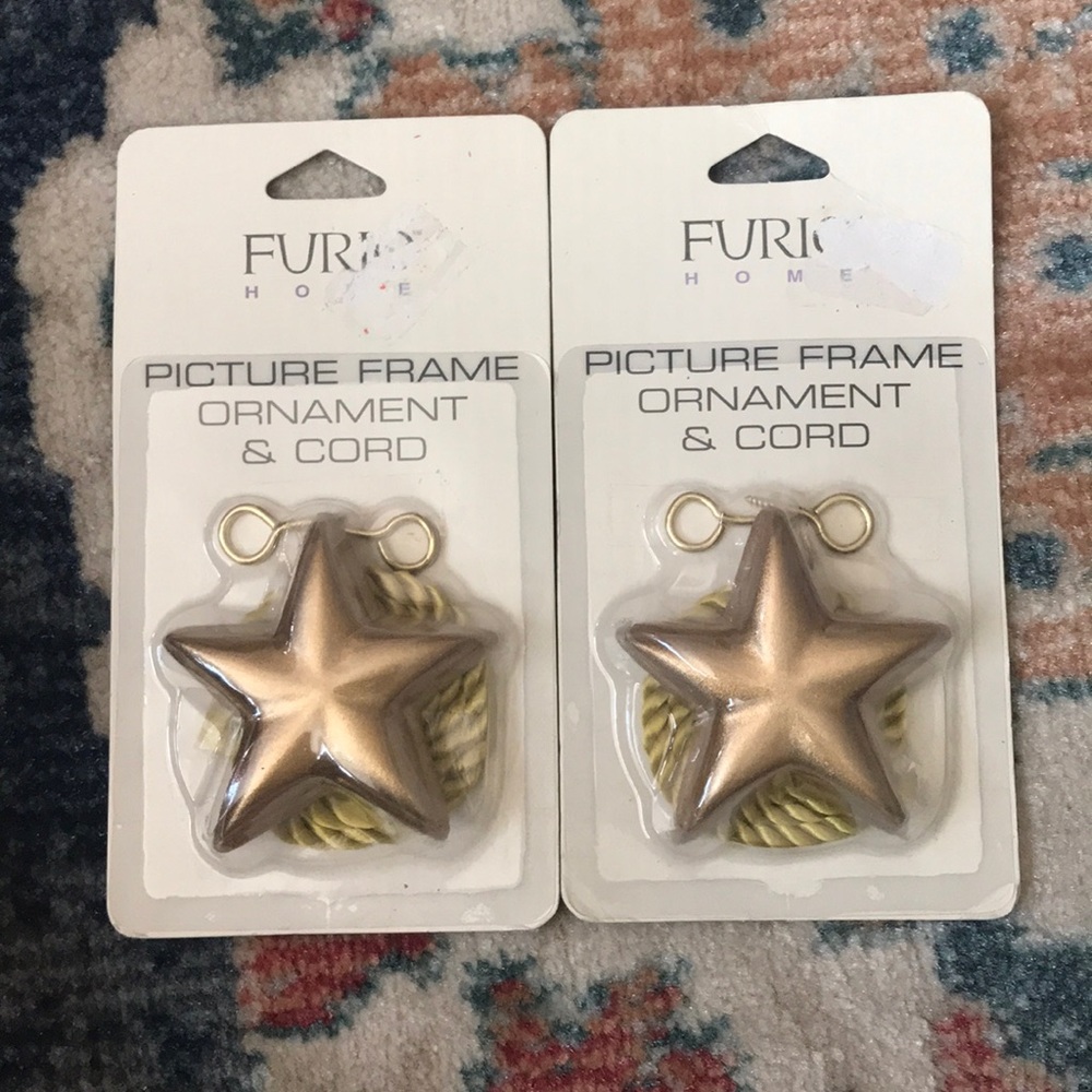 Picture Frame Ornament & Cord Set of 2